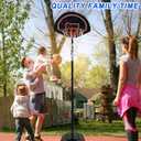 Kids Height-Adjustable Basketball Hoop, 5-7.2ft Portable Backboard System, Fillable Base, Weather-Resistant for for Kids/Teenagers/Youth in Backyard/Driveway/Indoor