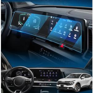 ECOZEN Screen Protector For 2023-2025 Kia Sportage - Dual 12.3-Inch Integrated Panoramic Curved Screen Protector - 4 Pcs Nano Film For 2023-2025 Kia Sportage(EX/X-Line) Accessories Plastic