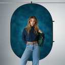 Kate 5x6.5ft(1.5x2m) Collapsible Backdrop Blue Gradual Pop up Backdrops Reversible Collapsable Backdrop Abstract Backgrounds