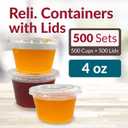 Reli. 4 oz Condiment Containers with Lids