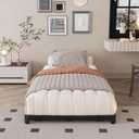 Likelalaso 3 inch Low Twin Bed Frames with Rounded Corner, Heavy Duty Metal, Easy Assembly, Noise Free, Black