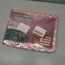 Christmas Area Rug 2x3 Red Snowflake Holiday Decorative Doormat Entryway Kitchen Washable Non Slip Soft Low Pile Small Carpet for Living Room Bedroom Entrance Dining Room Bathroom