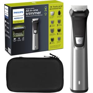 PHILIPS Norelco Multigroom 9000 Series MG9740-18-in-1 Precision Trimmer for Face, Head, and Body with Titanium Blades, 6-Hour Battery Life, and Showerproof Design, Packaging May Vary