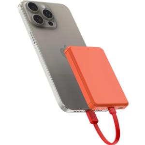 VANYUST Small Portable Charger for iPhone, S22 5000mAh Fast Charging Power Bank, Mini Battery Pack Backup Charger Compatible with iPhone 14/14 Pro Max/13/13 Pro/12 Pro/11/XS/XR/X/8/7/6 etc (Orange)