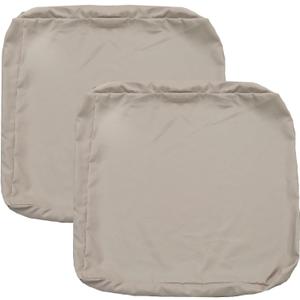 FLYMEI Patio Cushion Covers 22x22x3 Waterproof Outdoor Cushion Cover Replacement 2Packs Outdoor Seat Cushion Slipcover for Rattan Chair Sofa, Beige