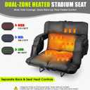 Yazzropt Wide Stadium Seats with Back Support for Bleachers (10in)