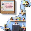 BigStep Tonie Shelf for Toniebox - Large Dinosaur Tonie Shelf, Dual Magnetic Strips Top & Bottom, Wall Mount or Free Standing, Holds 18+ Tonie Figures, Compatible with Toniebox Gen 1 & 2