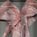 Coquette Large Satin Bow, 24 x 42 Inches, Pink Giant Bow Ribbon Tie for Coquette Room Decor, Birthday Party Backdrop Wall Decoration (Pink)