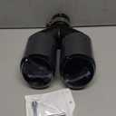 Vechkom 2.5 "Inlet to 3.5" Outlet Exhaust Tip 7.48'' overall width Black Dual Y Carbon Fiber Car Rear Tip 9.8" Length Universal for Vehicles with 2.5" O.D. (Matt All Black)