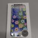 MOSNOVO for iPhone 17 Case | Military Grade 6.6ft Drop Tested | Camera Control | Clear with Groovy Flower Design