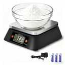 Kitchen Scales Digital Weight Grams and Ounces, YONCON KF-H8U Food Scale for Bakers, Candle and Soap Making, Baking Scale with Stainless Steel Large Platform, 22lb, 3*AA Batteries and AC Power Adapter