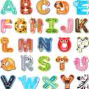 Magnetic Letters, 26 Animal Alphabet Magnets, Fun Preschool Learning Toy, Large Fridge Magnets for Spelling Games, Ideal Educational Gift for Toddlers (Uppercase Letter)