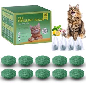 LHNVXF 10 Pack Cat Deterrent Outdoor, Natural Peppermint Oil Cat Deterrent Outdoor Indoor, Peppermint Oil Formula to Help Discourage Cats from Gardens, Furniture & Lawns