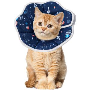 Mechpia Cat Cone Collar Soft, Cat Recovery Collar to Stop Licking, Protective Cat Neck Cone After Surgery for Small Medium Cats Kittens Puppies (S(Neck: 6.5" - 9"))