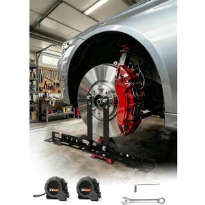 Upgraded Wheel Alignment Tool with 2 Measuring Tapes, Car Alignment Tool Kit, Automotive Toe Alignment Tool for Home Use, Compatible with More Vehicle Models, Black, Toe Plates