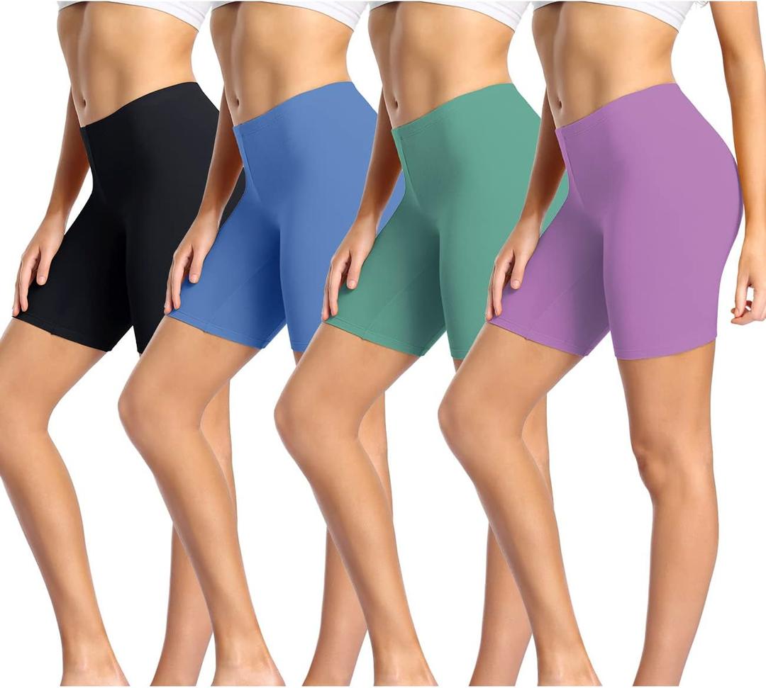 wirarpa Women's Cotton Boy Shorts Underwear Anti Chafing Soft Biker Short Plus Boy Shorts Panties 4 Pack (4X-Large)