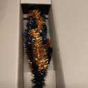 National Tree Company Tinsel Tree, Black, Orange, Halloween Collection, 24 in