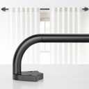 Blackout Curtain Rods for Windows 36"-48", 5/8 inch Small Matte Black Wrap Around Curtain Rod Curved Room Darkening Single Window Rod for Bedroom Kitchen(36"-48")