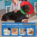 Queenmore XL Dog Cone, Soft Dog Cones for Large Dogs After Surgery, Cone for Dogs to Stop Licking, Pet Elizabethan Collar, Alternative to Recovery Collar for Pets, Watermelon XL