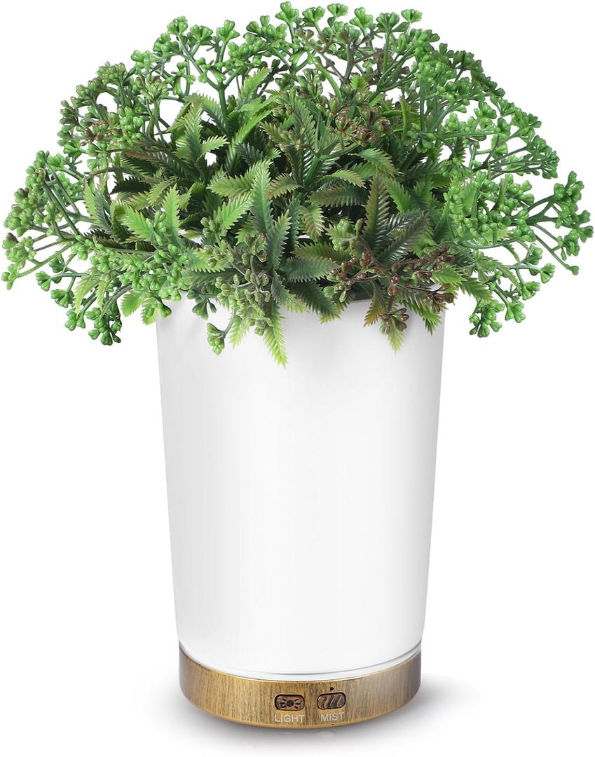 Essential Oil Diffuser, 150 ml Aromatherapy Diffuser, Green Leaf Diffuser for Essential Oils, Oil Diffuser for Bedroom Home Office, Waterless Auto Shut-Off, Super Quiet