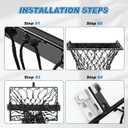 Yaocom 1 Set Black Wall Mount Hay Feeder for Horses Goats Heavy Duty Hay Rack with Net Slow Feeder Wall Mounted for Stall Barn, Easy to Install and Save Hays (Square)