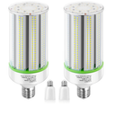 2-Pack 100W LED Corn Bulbs,5000K,AC110-277V,14000lm,E26/E39 Base, LED Replacement Metal Halide HID CFL for Commercial Industrial Lighting Warehouse High Bay Light Fixture Garage Workshop