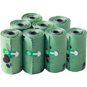 120p Dog Poop Bags 1.5 wire material Pet Waste Bags Disposable Dog Poop Bags Thickened Garbage Bags 120 Count, 8 Pack of 15, 13 Inch x 9 Inch