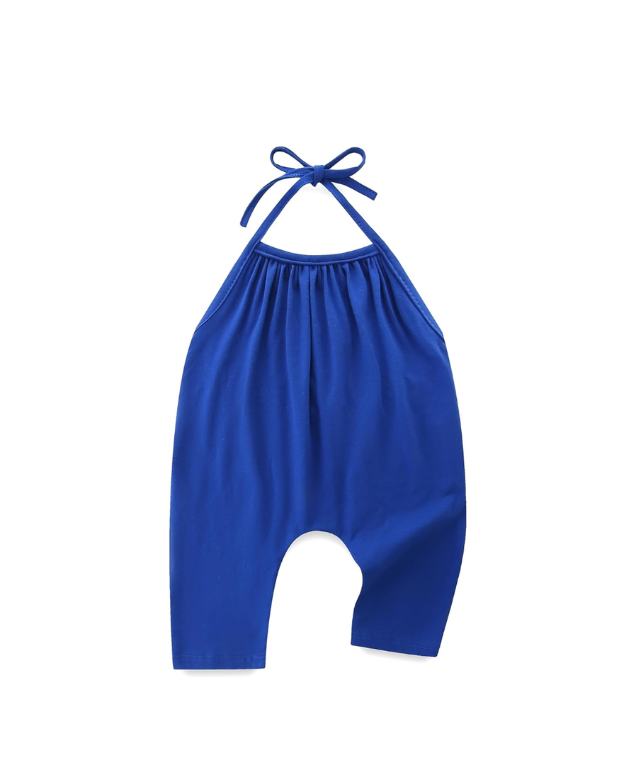Toddler Girls Summer Clothes Backless Strap Slouch Jumpsuit Harem Halter Romper Pants 4-5T