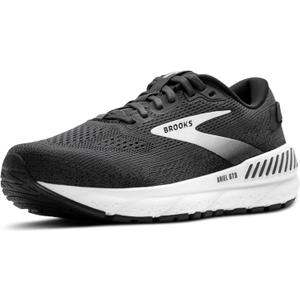 Brooks Womens Ariel GTS 24 Supportive Running & Walking Shoe (8 Wide, Ebony/Black/White)