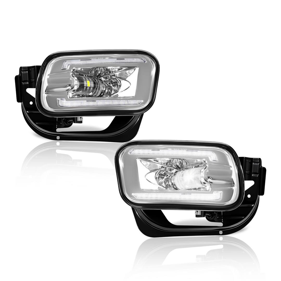 OKSIWA LED Fog Lights,Compatible with 2009-2012 Dodge Ram 1500, 2010-2018 Ram 2500,2012-2018 Ram 3500, Front Fog Lamp, Replacement Fog Light Assembly, Waterproof