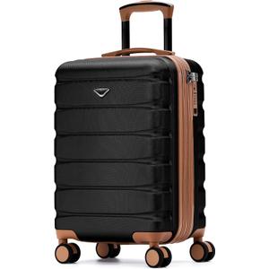 Flight Knight 21.5x15.5x9" Expandable Carry On Suitcase Hardside TSA Lock & USB C Port Lightweight Luggage Silent Double Spinner Wheels Maximum Canada Air Overhead Carry-On Bag Many Airlines Approved