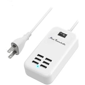 6 Ports USB Charger Hub Desktop US Plug AC Power Wall Travel Charging Adapter Slots Charging Station Extension Socket Outlet with Cable 6 Ports USB Charger Hub Desktop US Plug AC Power Wall Travel Charging Adapter Slots Charging Station Extension Socket Outlet with Cable