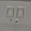 OKAWYC Single Decorator Light Switch Cover Aria Metal Wall Plate, 4-Pack Brushed Nickel 1 Gang Single Rocker, for Receptacle Dimmer Switch GFCI Outlet, Switch Cover Decorative Wallplate, Durable
