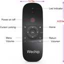 Upgrade WeChip W1 Air Mouse Romote Control with KeyboardIR/RF TV Remote Control for Android TV Box/PC/Projector/HTPC/All-in-one PC