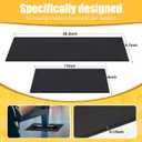 Riakrum 2 Pieces Rower Mat Compatible with Model D Concept 2 Rowing Machine Anti Slip and High Density Thick Floor Mat for Home Gym Foam, Black