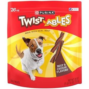 Amazon.com : Purina Twistables Beef and Cheese Flavor Treats for Dogs - (Pack of 4) 26 oz. Pouches : Pet Supplies