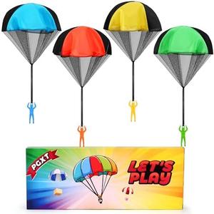 Parachute Toy for Kids, Outdoor Toys Flying Parachute Men, Inside & Outside Toys for or 3 4 5 6 7 8 9 10 11 12 Year Old, Christmas Stocking Stuffers for Kids Grandkids Ideal 2025 Unique Party Favors