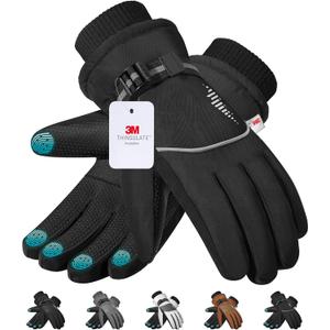 rivmount 3M Warm Winter Gloves, Cold Weather for Men Women, Thermal Touchscreen Anti-Slip Windproof, for Cycling Running Working Hiking Skiing Daily Life Outdoor Activities (Moonless Night)