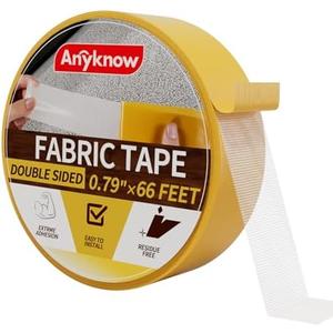 Heavy Duty Double Sided Mesh Tape - Professional Strong Hold Removable Tape for Rug, Carpet, Wall & Clothing (1 Rolls, 3/4" x 66FT)​