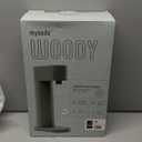 Woody Sparkling Water Maker - Silent Carbonated Water Machine Made of Renewable Wood Composite and 1L Water Bottle - Without CO2 Cylinder - Seltzer Maker Machine - Colour Sage Green