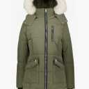 JYG Women's Winter Coat Warm Quilted Thickened Outerwear Windproof Puffer Parka Jackets with Removable, Medium