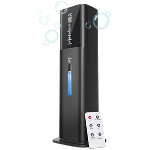 Humidifiers for Bedroom, 2.11Gal 8L Quiet Humidifiers for Large Room with Timer, 360Nozzle, 3 Speed Ultrasonic Cool Mist Humidifier with Humidistat for Baby Home Adults Plants (Black)