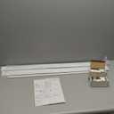 2 Inch Cordless Faux Wood Blind with Contemporary Valance - 18" W x 36" L - White, Over 900 Custom Sizes Starting at 19.97, Smooth Room Darkening Slats for Interior Windows by Lumino