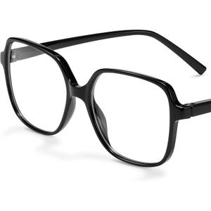 Miyya Blue Light Blocking Glasses for Women, Blue Light Glasses for Women Oversized Fashion Glasses (*Black)