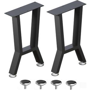 YCCO Dining Room Table Bench Legs,Metal Coffee Table Legs 15Inch,Furniture Legs for Bedroom End of Bed,Shoe Rack Bench for Entryway,Kitchen,Garden,Patio,Outdoor Indoor Porch,DIY Legs (H Shape,2 Pcs)