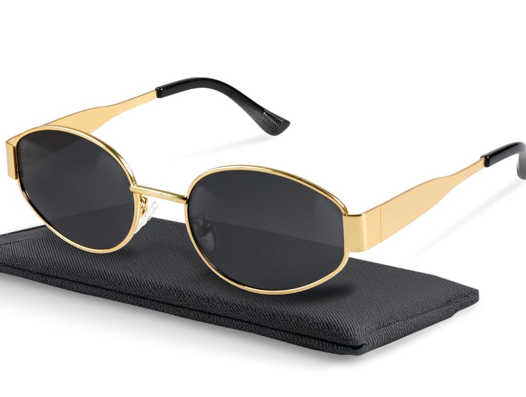 livho 2025 Trendy Oval Sunglasses - Stylish Polarized Shades for Everyday - Retro Metal Frames