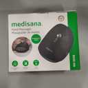 Medisana Hand Massager with Heat and Compression, Cordless Hand Massager for Arthritis and Carpal Tunnel Relief, Knuckle Stretching Massage, Birthday Christmas Gifts for Men Women Dad Mom-Black