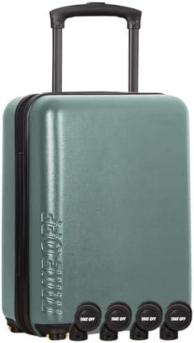 TAKE OFF Luggage 3.0 - Personal Item, 18"x14"x8", Underseat Suitcase with Removable Wheels, Hard Shell Luggage, Small Carry On Overnight Weekender, Airport & Travel Essentials, TSA Approved, Green