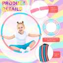 Halloscume 6 Pcs Exercise Hoop Detachable Fitness Rings Adjustable Plastic Toy Fitness Hoop Playground Toys Colored Circles for Teens Games Gymnastics Agility, 28 Inch(Pink, Blue), One Size