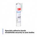 3M 08609 Window-Weld Super Fast Urethane Windshield Adhesive, High-Strength Fast-Curing One-Part Auto Glass Sealant, 10.5 fl oz (310 mL) Cartridge, Black